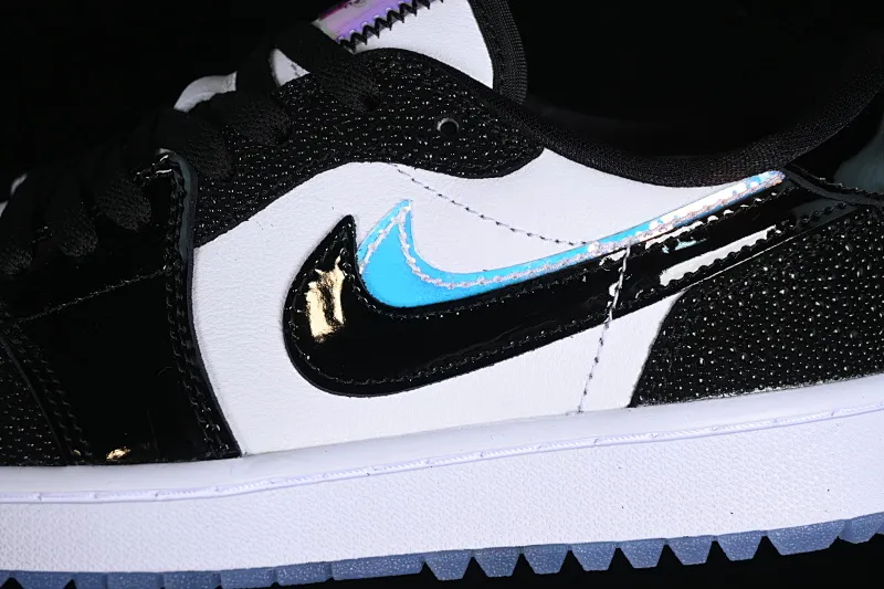 All categories Air Jordan Jordan series basketball shoes Air Jordan 1 Low G version pure original Air Jordan 1 Low Golf AJ1 Joe 1 new golf version laser patent leather black double hook FZ4159-100
